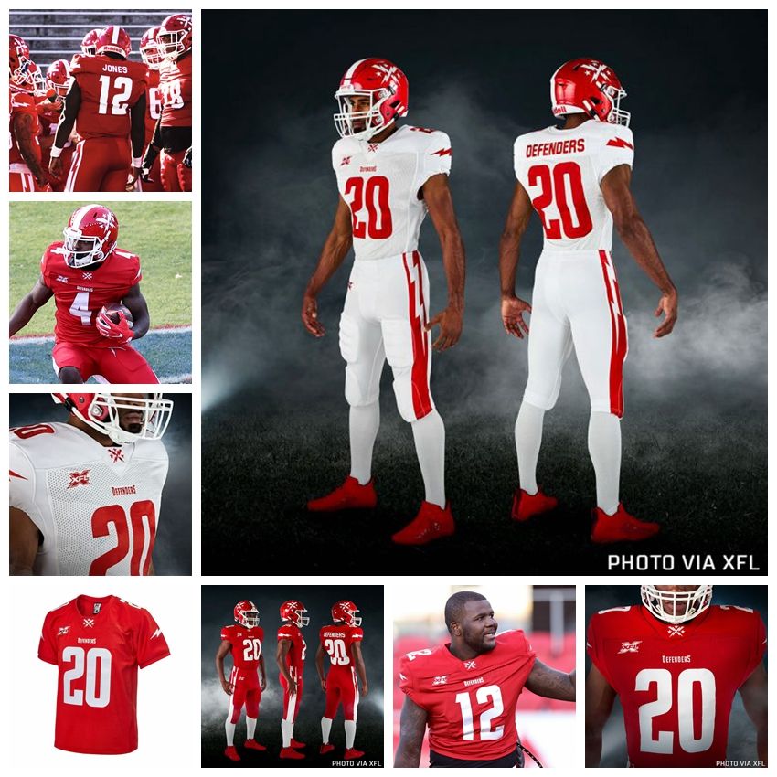 2021 2020 XFL DC Defenders Jerseys Rahim Moore Jersey Jon Toth Cole