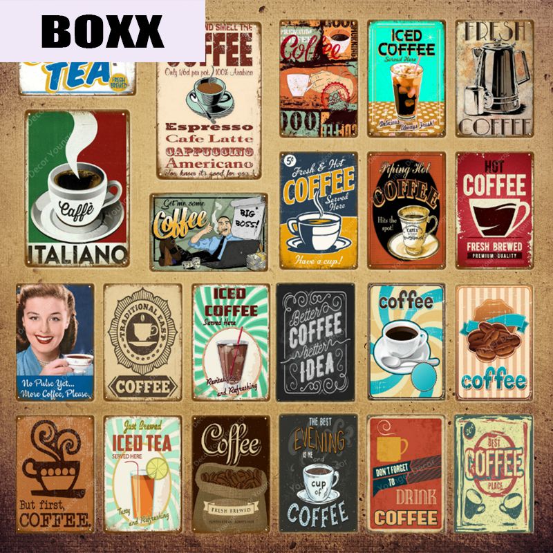 2020 Italiano Coffee Metal Signs Idea Tea Plaque Metal ...