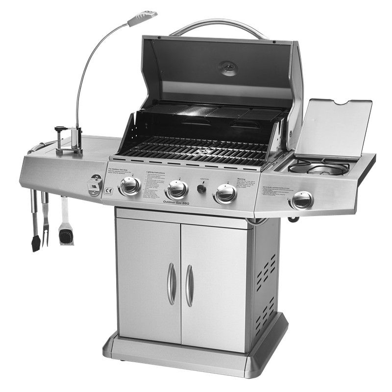 charbon de bois Barbecue En Acier Inoxydable Activa Barbecue Grill piliers Bavaria