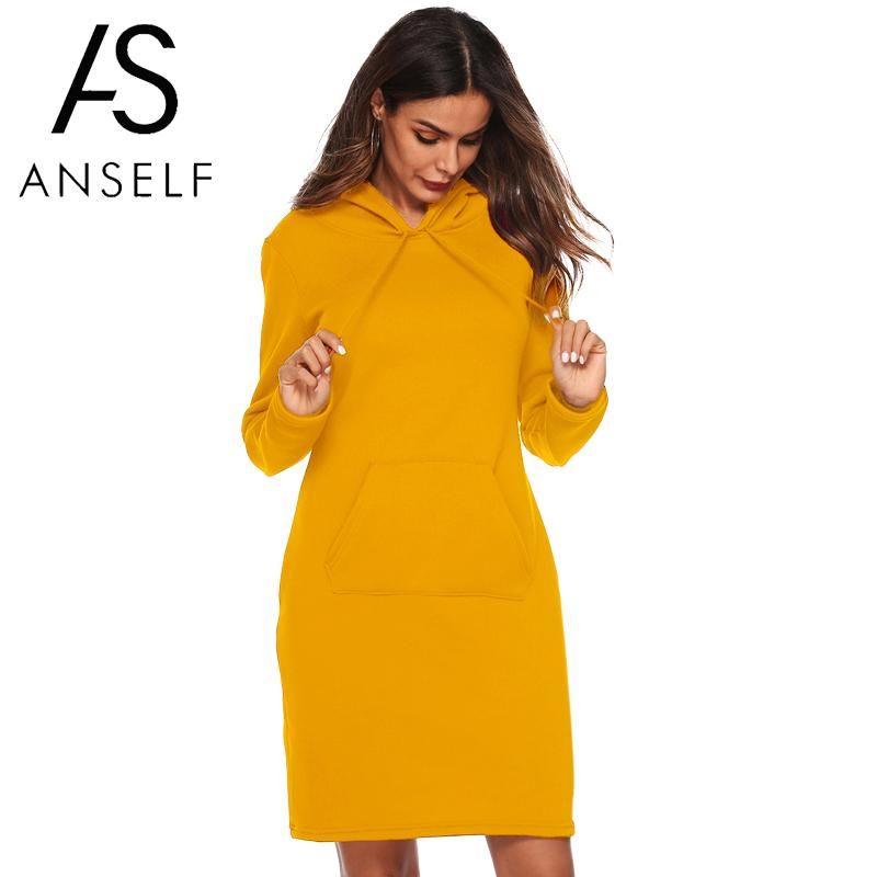 long sweater dress with moletom com capuz