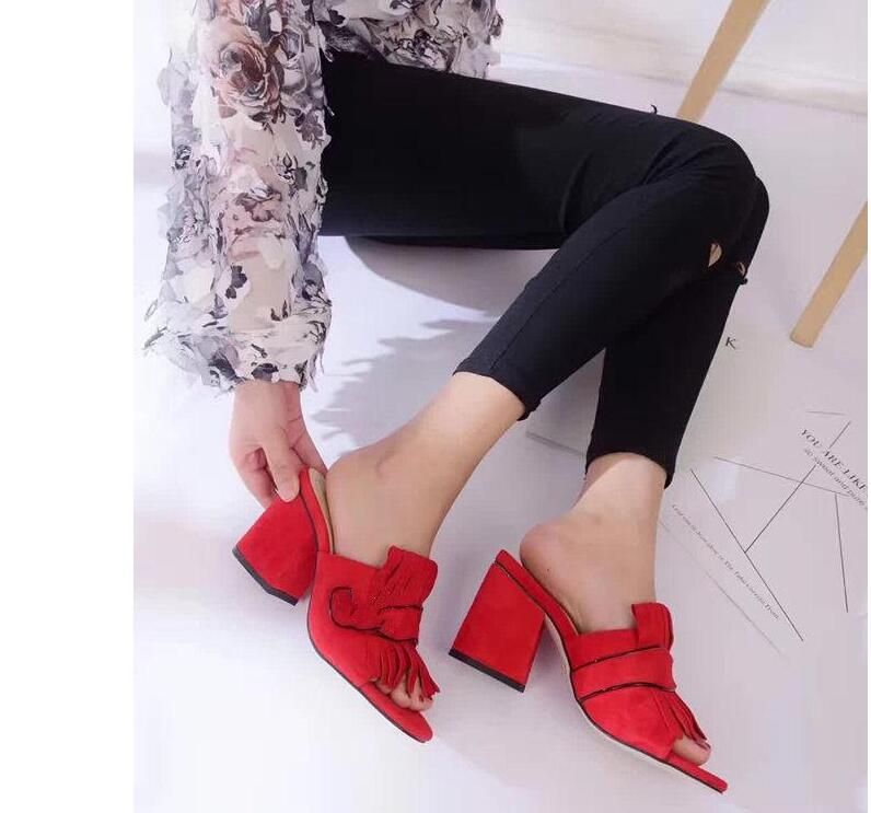 red suede 8cm heel