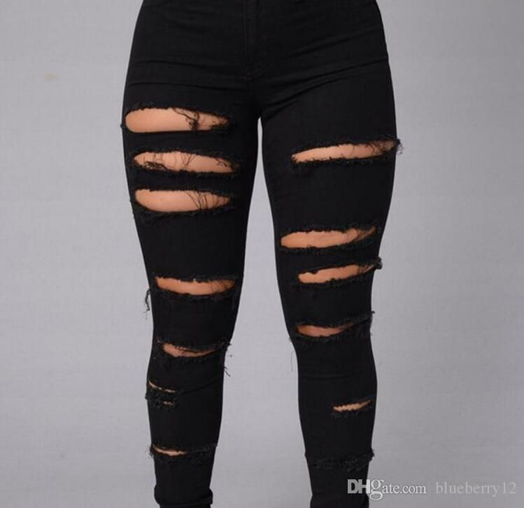 tight black ripped jeans