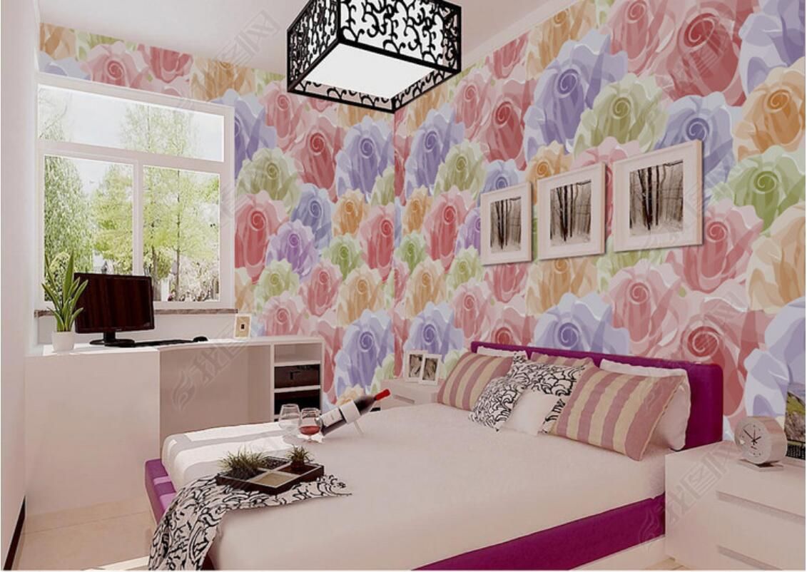 3d Wallpaper Custom Photo Mural Romantic Warm Rose Pattern Wallpaper Background Wall Murals Wallpaper For Walls 3 D Hd Wallpapers High Definition Hd