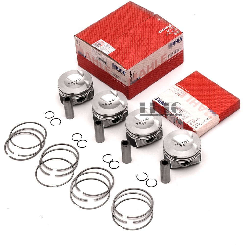 4x Engine Pistons & Rings 82.51mm 21mm For VW GTI Passat Audi A3 2.0