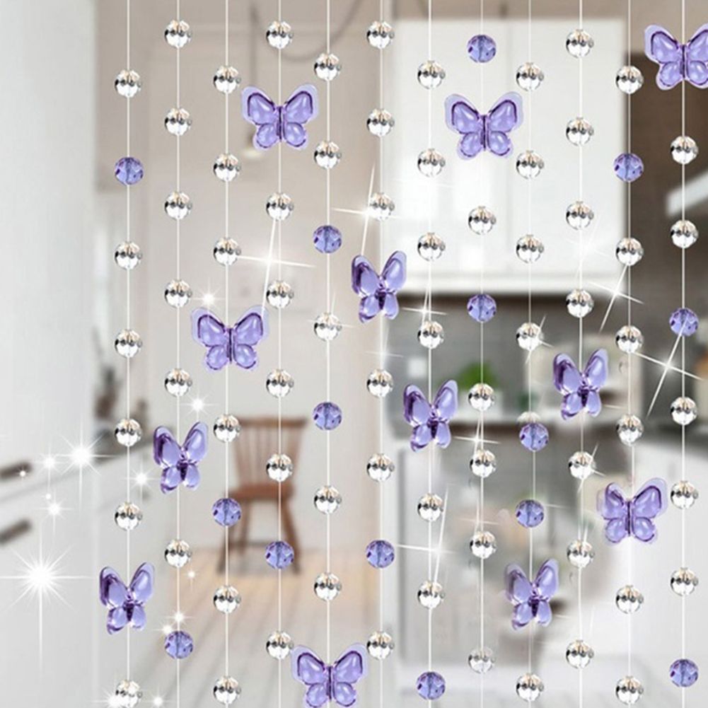 2019 Wsdf Crystal Curtain Butterfly Crystal Glass Waterdrop Shaped
