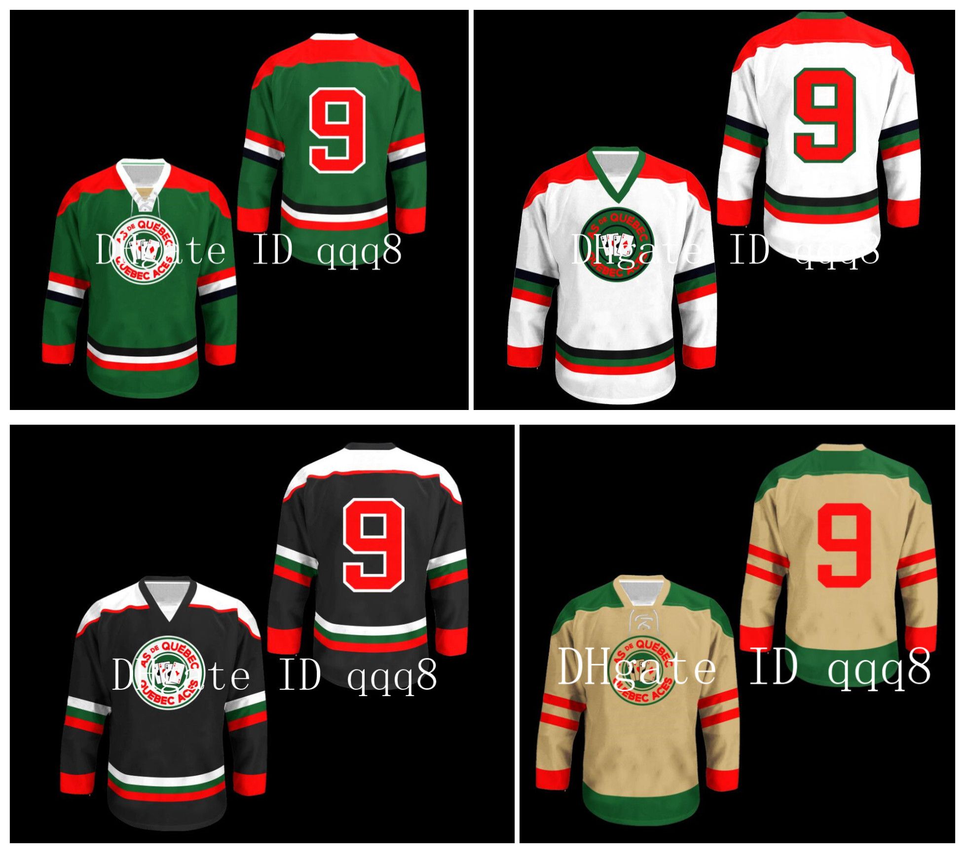 Compre Camisas De Aces De Quebec 9 Jean Beliveau Verde Branco Creme Costume Preto Qualquer Qualquer Numero De Nome 100 Costura Personalizada Hockey Jerseys De Qqq8 202 16 Pt Dhgate Com