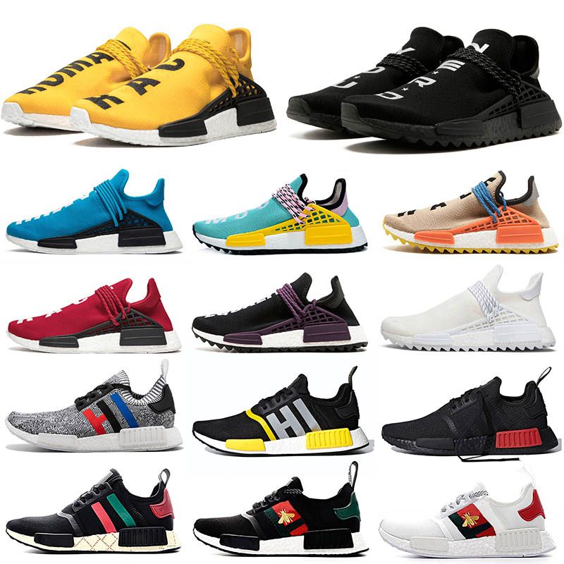 2020 Human Race TR Brand OG Classic R1 XR1 Pharrell Williams Hu Trail Running Shoes For Men Women Nerd Black Canvas Yellow Trainer From Mo1136, $42.7 | DHgate.Com
