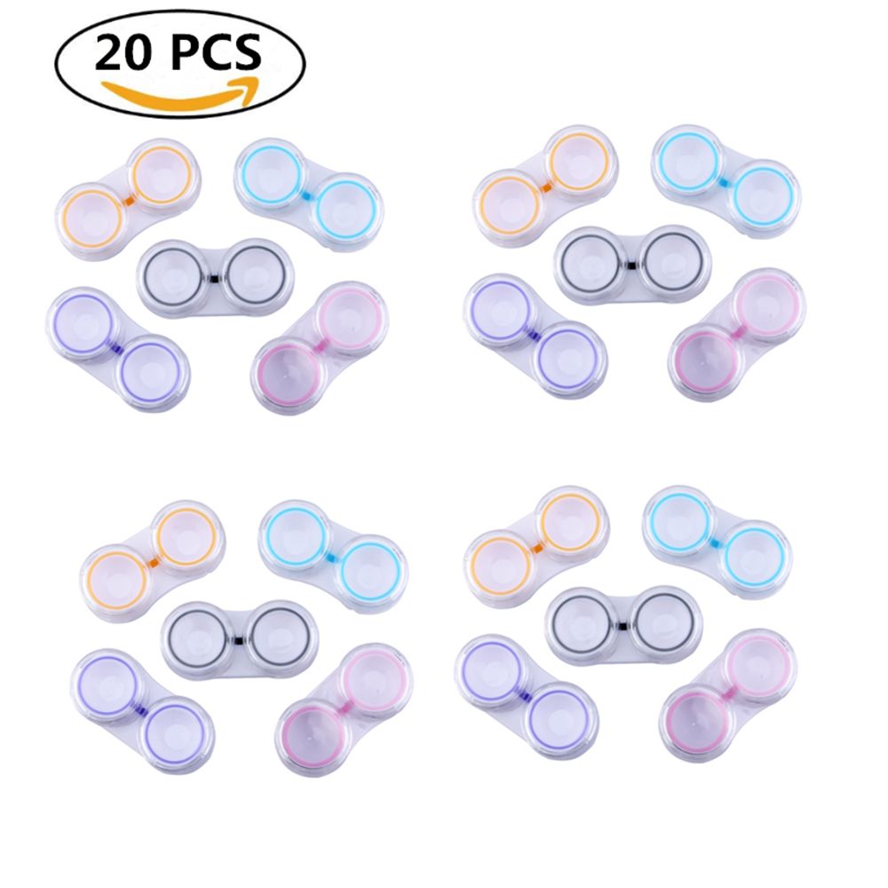 20pcs 콘택트 렌즈 케이스 다채로운 안경 케이스 dhoply에 의해 안경점에 대한 물 안경 accessoris을 피하십시오