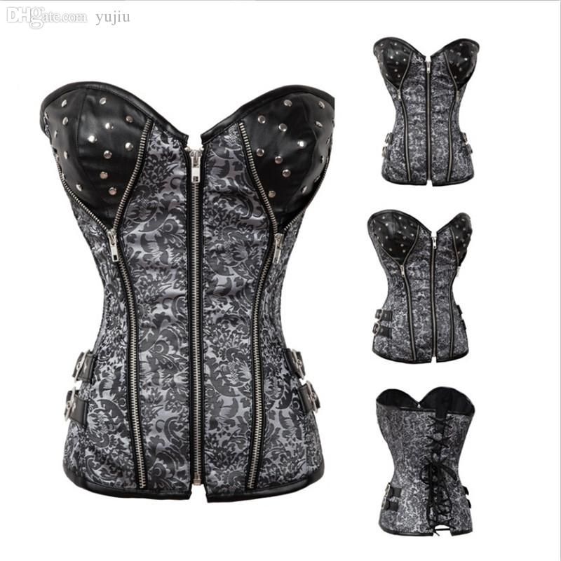 2020 Wholesale Latex Gothic Clothing Sexy Steel Bone Corset Steampunk