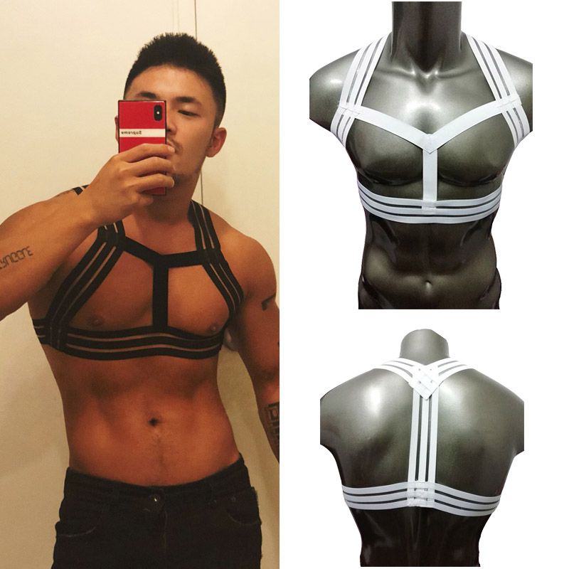 Compra Arnes Hombre Hombre Disfraces Sexy Bondage Arnés Hombro Cuerpo  Cinturón Correa Lencería Hombres Hollow Out Elástico Halter Correas Cuello  Gay Interes Barato | Entrega Rápida Y Calidad | Es.Dhgate