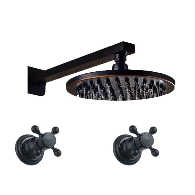 3PCS Bathroom Sink Basin Antique Brass Dual Cross Handle Mixer Faucet Tap