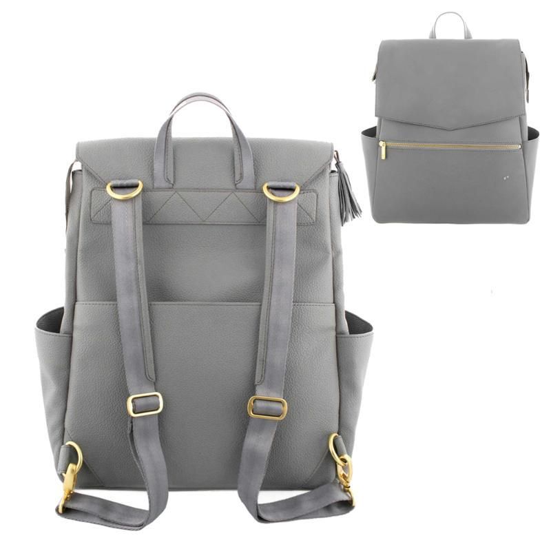 pu leather diaper bag backpack
