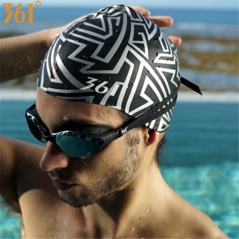 2020 361 Silicone Swimming Cap Men Women Fashion Design Swimming Hat