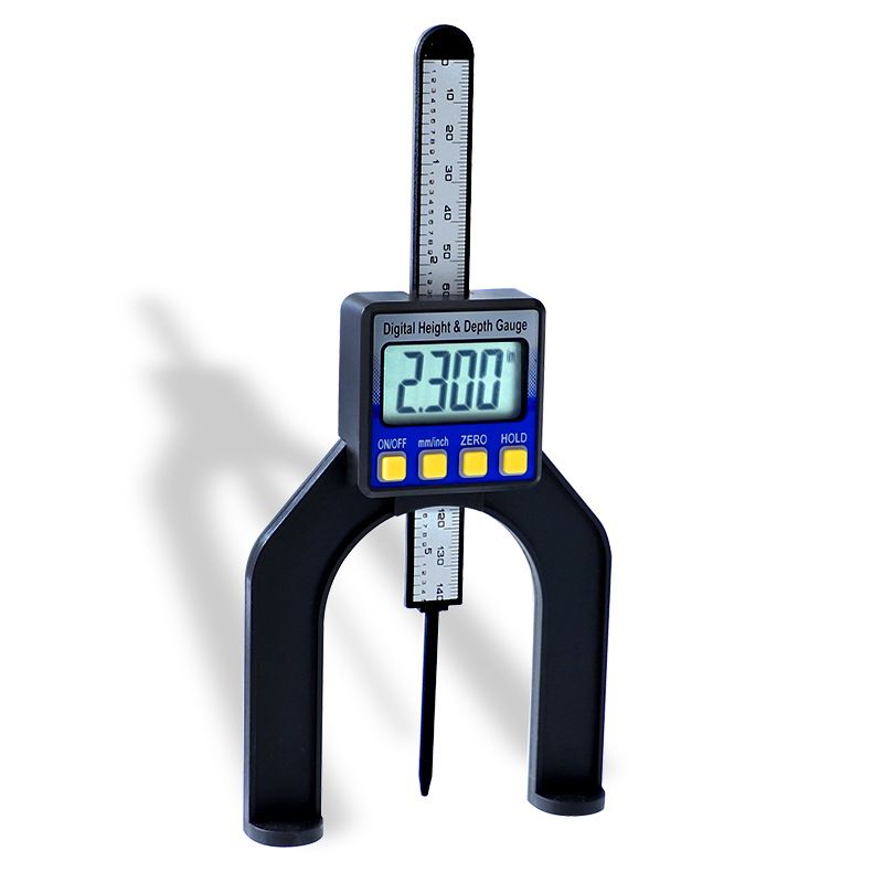 Digital Tiefenmesser 0-80 mm LCD Magnet Holzarbeiten Werkzeug Tischler