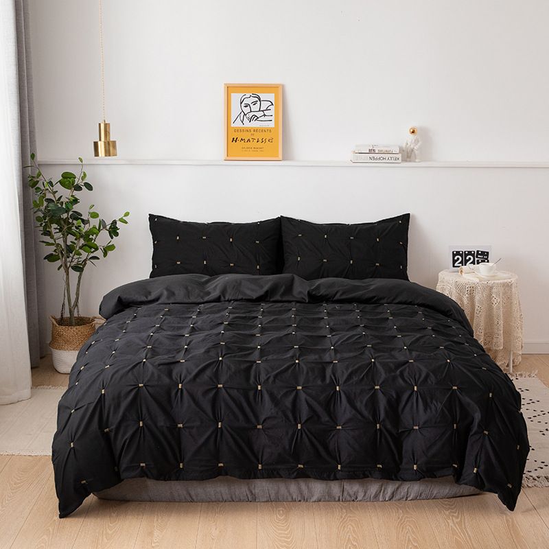 2020 Ultra Soft Durable Jersey Cotton Bedding Set Black White