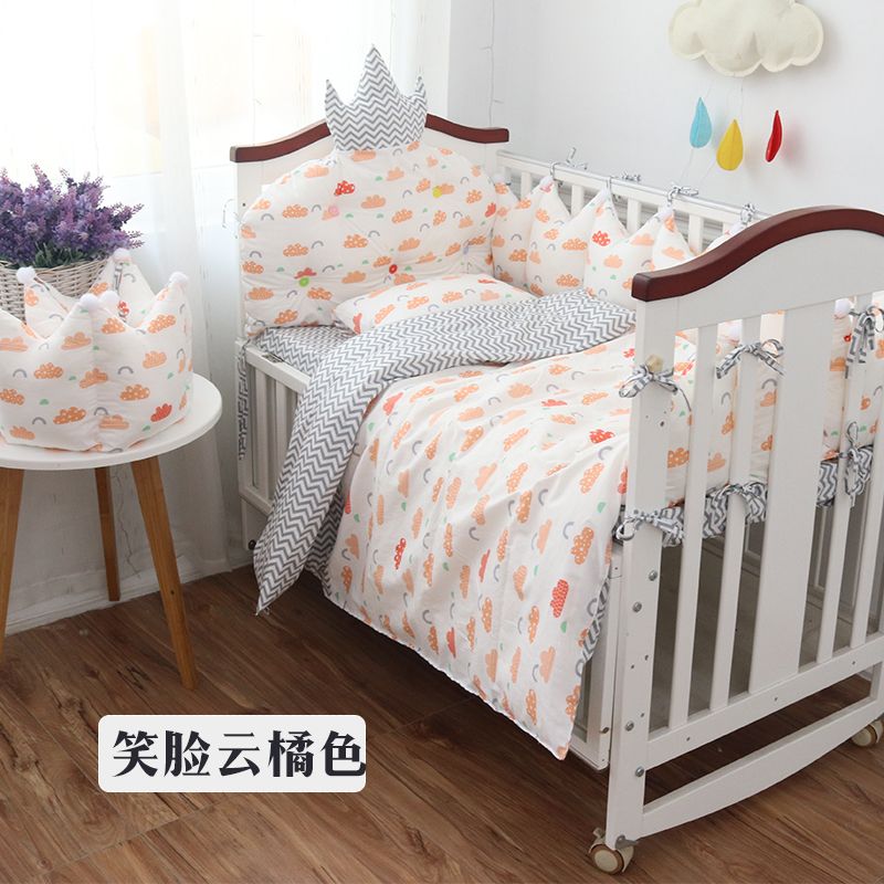 5 piezas bebé vivero cuna del lecho del edredón almohada de parachoques de almohada
