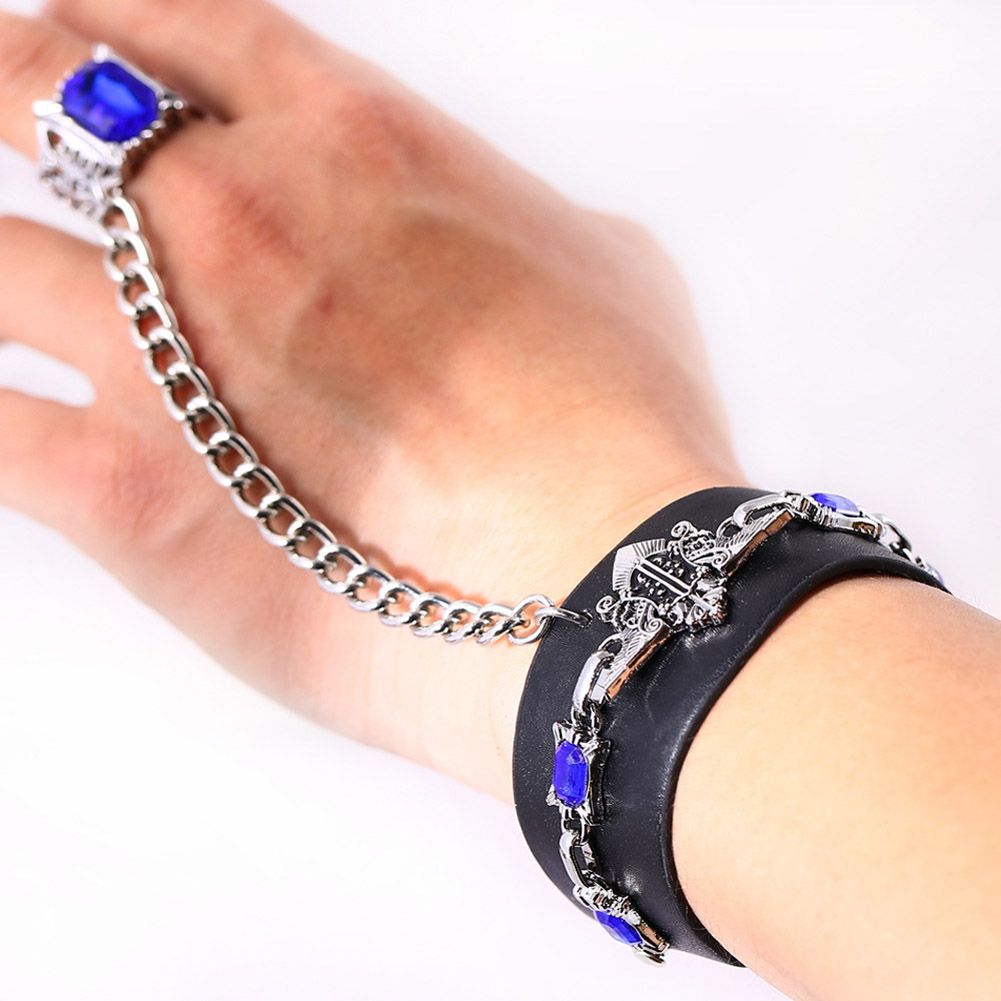 Grosshandel Black Butler Hot Anime Kuroshitsuji Cosplay Armband Sebastian Ciel Phantomhive Augensymbol Charme Armband Leder Kette Gothic Von Ck09