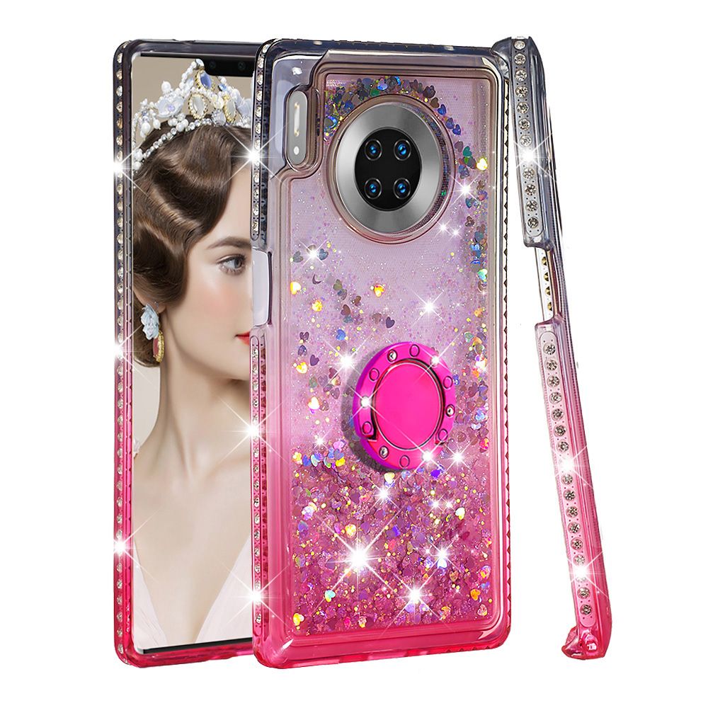 Mate 30 Pro Tpu Case Shockproof Anti Scratch Glitter Liquid Quicksand Edge Rhinestones Ring Kickstand Case Cover For Huawei Mate 30 Pro Cute Cell Phone Cases Cell Phone Cases Wholesale From Xxcoin 5 02