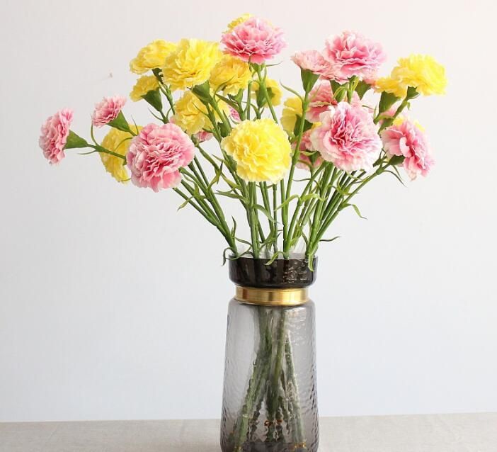 Factory Supply Silk Carnation Bouquent Wholesale Artificial Flowers