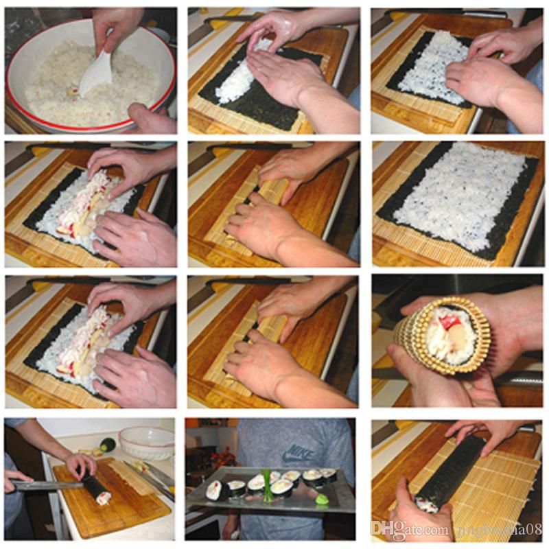 De bambú del balanceo tapetes para el sushi de bricolaje Herramientas herramientas de cocina Cooking De bambú del balanceo tapetes para el sushi de bricolaje Herramientas herramientas de cocina Cooking