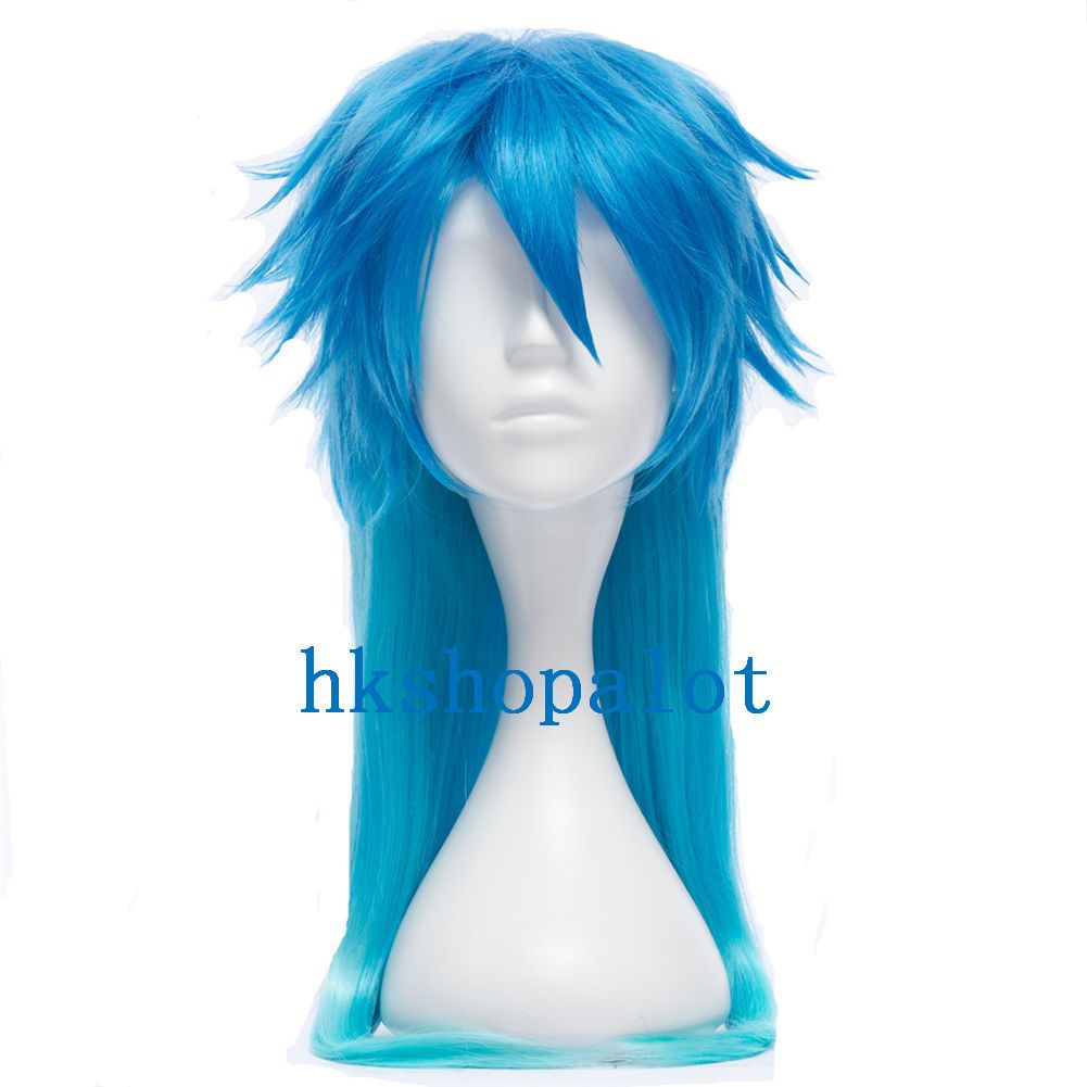 Dramatical Murder Long Blue Mix Cosplay Costume Wigs Anime