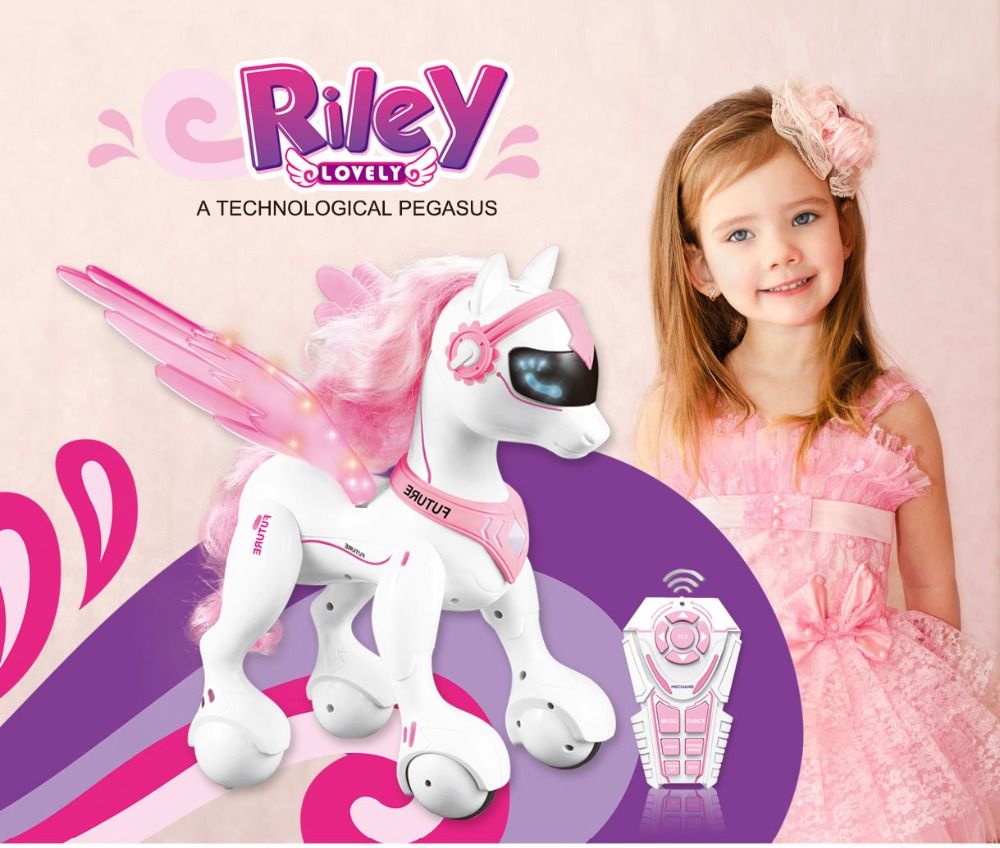 SM SunniMix Robot Interactivo Niños Smart Control Remoto Inteligente Unicornio//Caballo Robot de Juguete Educativo para Niños Y Niñas Púrpura
