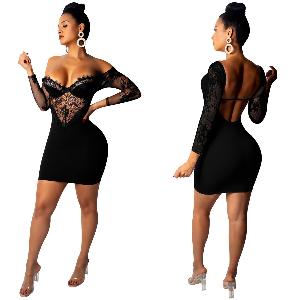 womens plus size black dress