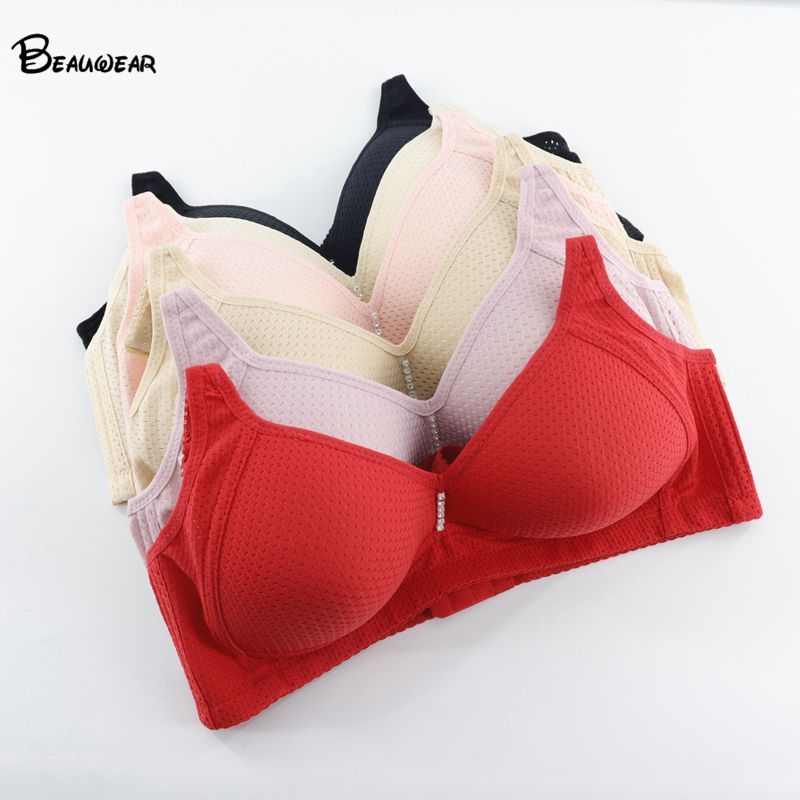 super gather front zipper wirefree bra