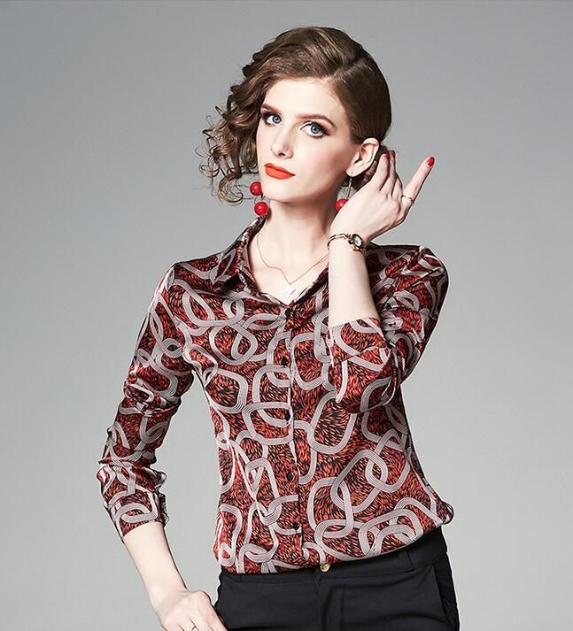 Blusas Moda Mujer Manga Larga Cuello O Impreso Blusas Moda Mujer Manga Larga Cuello O Impreso