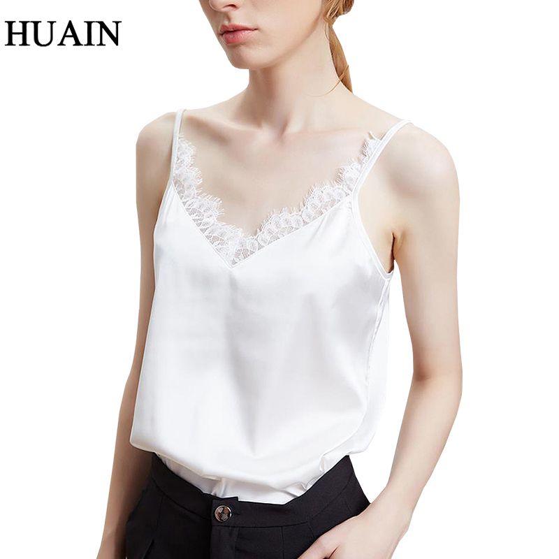 lace satin tank