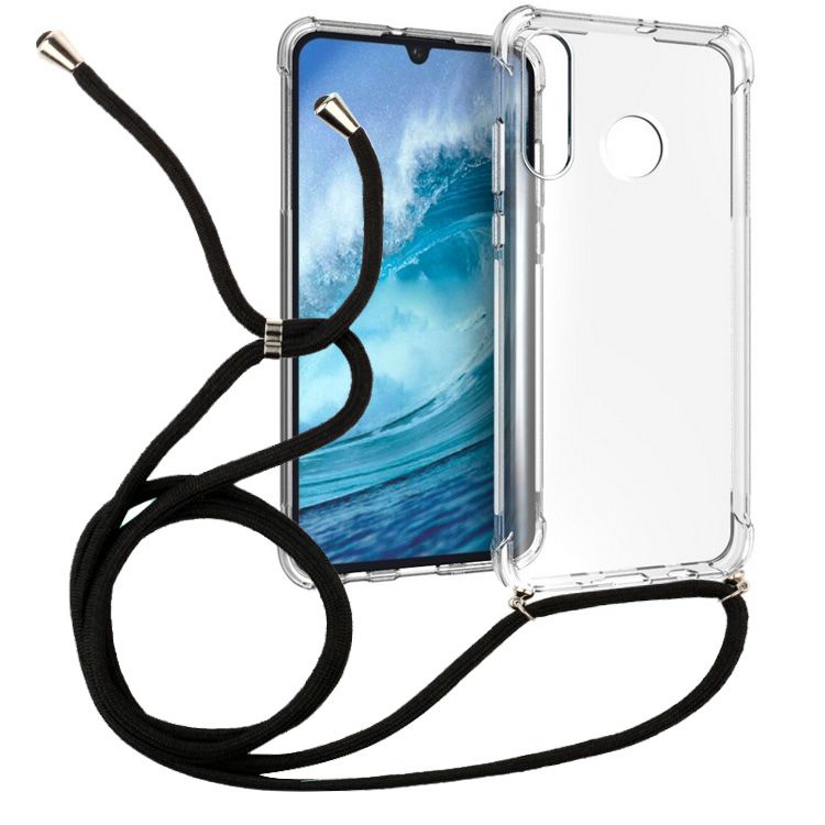 1.5mm Thicken Transparent Shockproof Necklace Crossbody Lanyard TPU