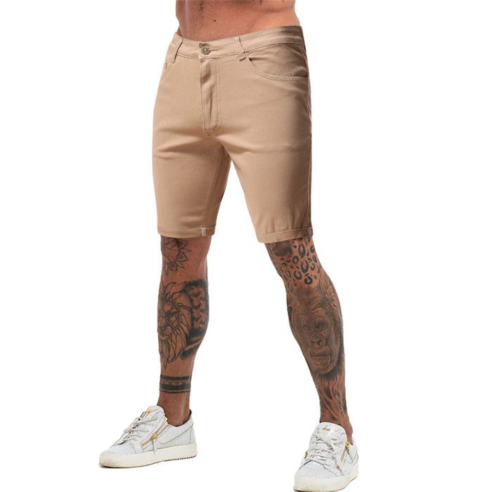 Compra Para Hombre Pantalones Cortos De Color Caqui Del Ajustado De Color  Sólido Pantalones Cortos Del Verano Ocasional Hombre Pantalones Cortos  Barato | Entrega Rápida Y Calidad | Es.Dhgate