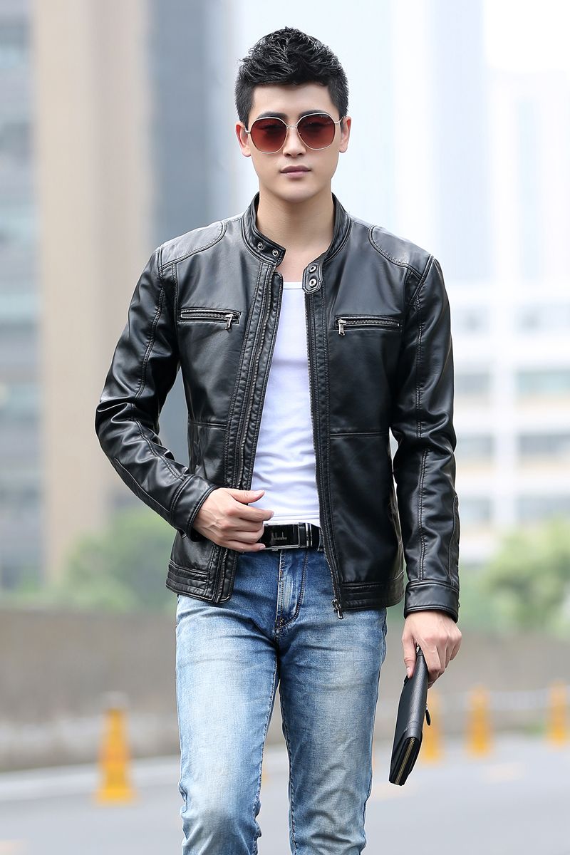 leather jacket fit men