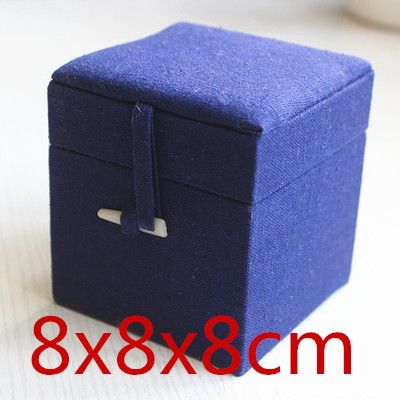 Blauw gewone linnen 8x8x8cm