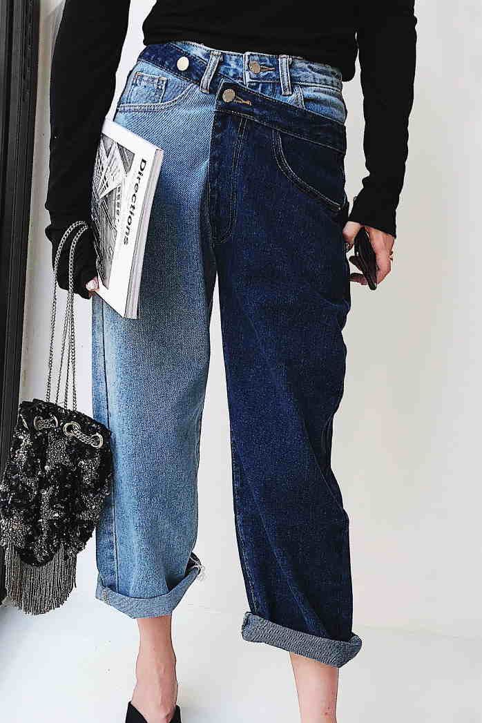 ladies patchwork jeans