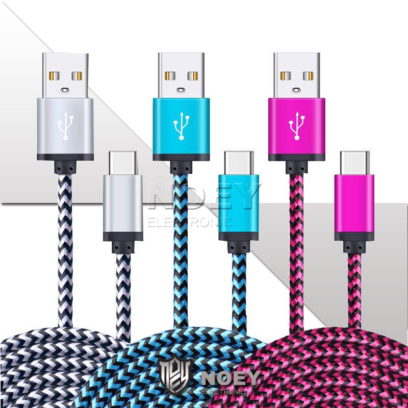 USB Cable de Carga de Tela TRENZADO FUERTE Cable De Sincronización De Datos Para Motorola Droid 4 