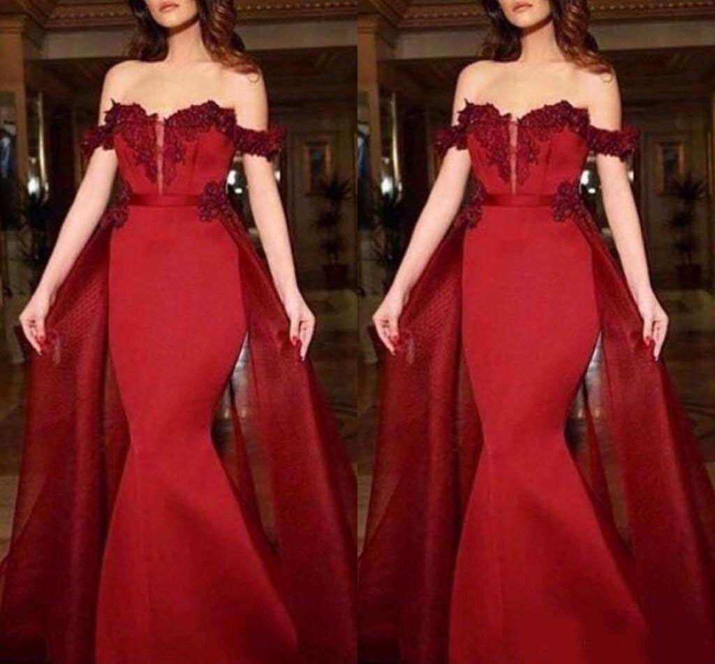 evening gown with overlay skirt