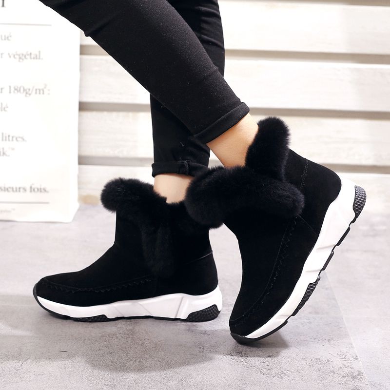 Compre 2019 Botas De Nieve De Invierno Para Mujer De Moda Zapatos De Plataforma Cómodos Botas Femeninas De Las Mujeres Ocasionales De Boca Plana Botas Planas Mujer C100 A 20 83 Del