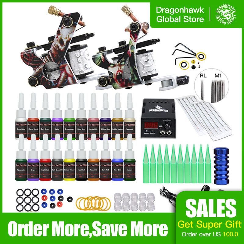 Complete Beginner Tattoo Kit Inks Mini Tattoo Power Supply Cheap Tattoo