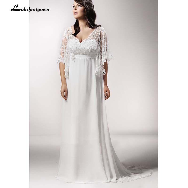 Discount Vintage Style Chiffon Sheath Wedding Dress With Appliques