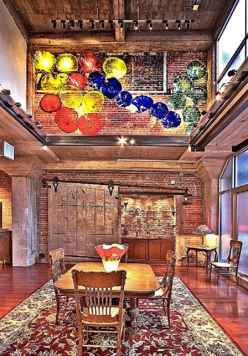 2020 Hot Sale Glass Wall Decorative Plates Modern Led Blown Glass