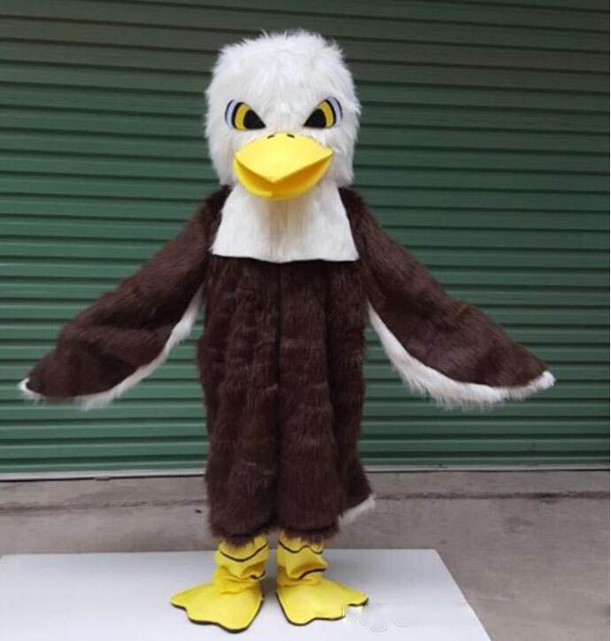 Halloween Long Fur Eagle Mascot Costume Suits Adults Cosplay Party Game Dress