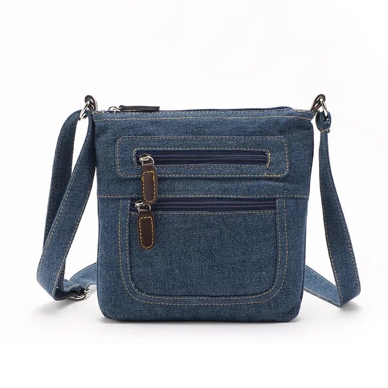 double zipper shoulder bag