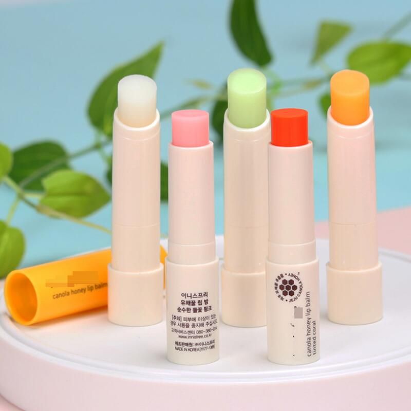Innisfree Canola Honey Lip Balm Tinted Pink Tinted Coral Deep Moisture
