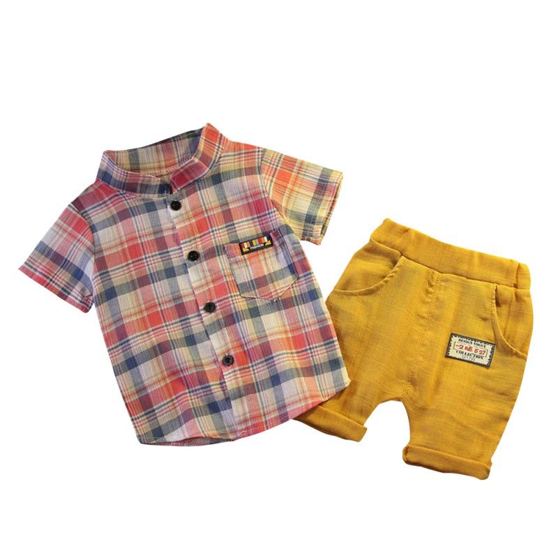 baby boy tartan shorts