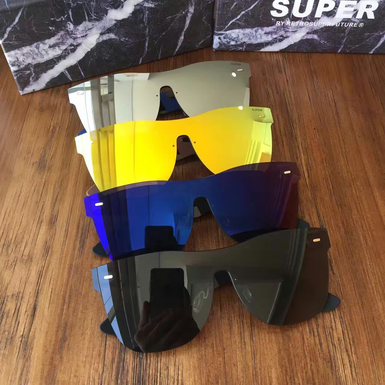 LUXURY SUNGLASSES SUPER DA RETROSUPERFURURE TUTTOLENTE TOP Silver Mirror  Silver Brand Nuovo Con Custodia Da 45,55 € | DHgate Italy