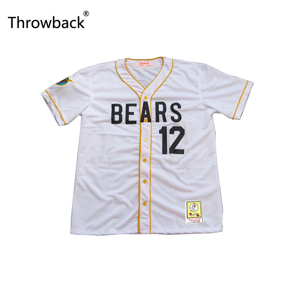 The Bad News Bears 12 Tanner Boyle Baseball Jersey Sewn Numbers S XL