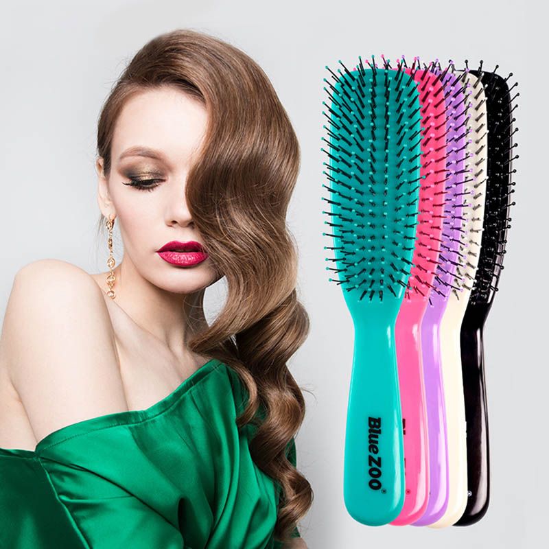 Women Hair Scalp Massage Comb Bristleamp;nylon Hairbrush Wet Curly