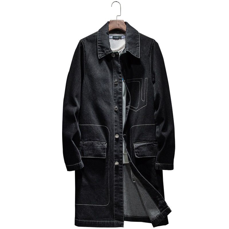 Mens Trench Coats MOOWNUC Men Cotton 