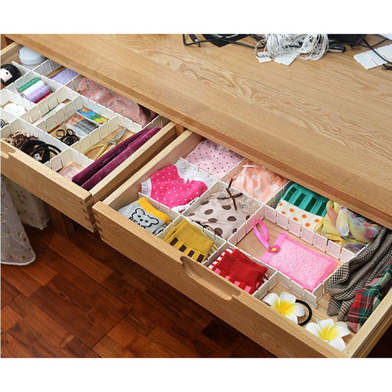 2019 Durable Diy Adjustable Drawer Divider Socks Clothes Storage